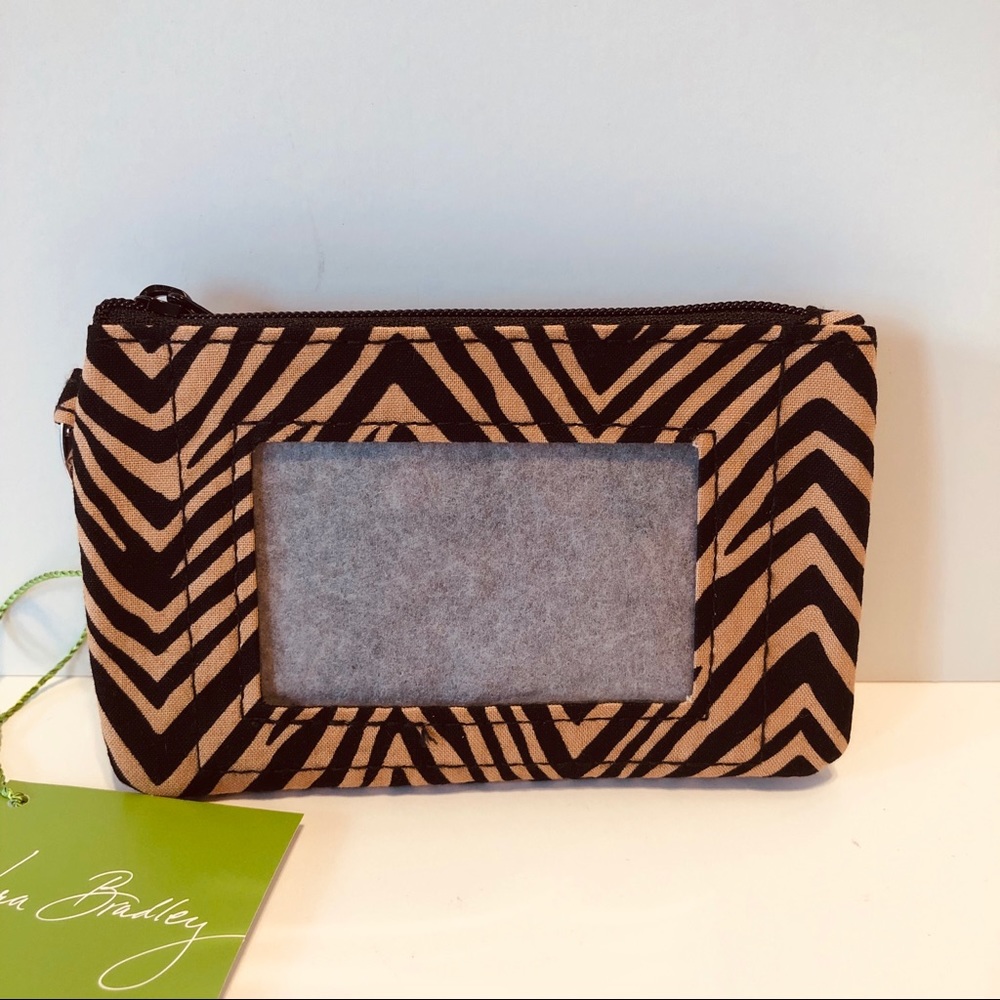 Vera Bradley Zip ID Keychain Case in Zebra